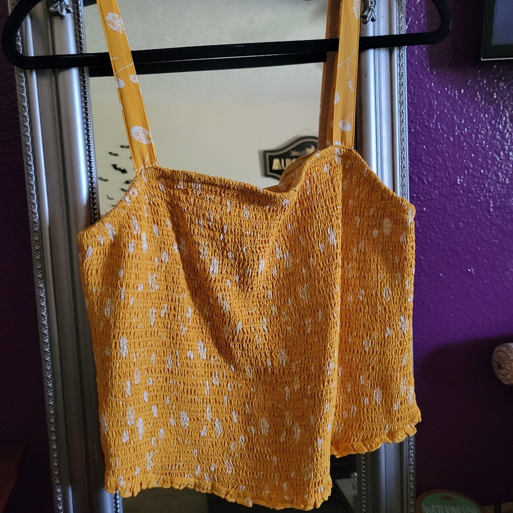 TORRID mustard yellow crop top